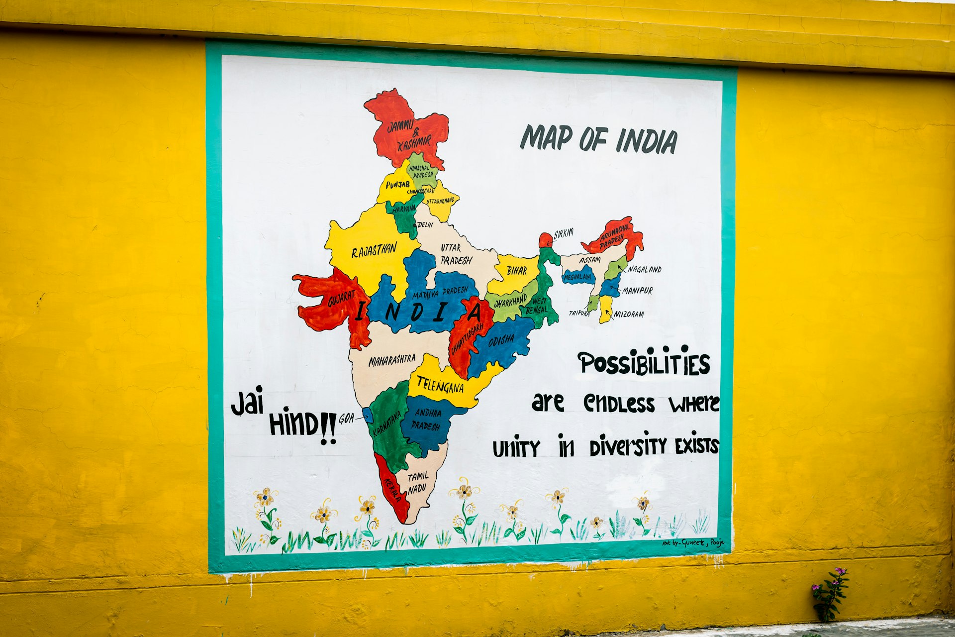 multicolored map poster